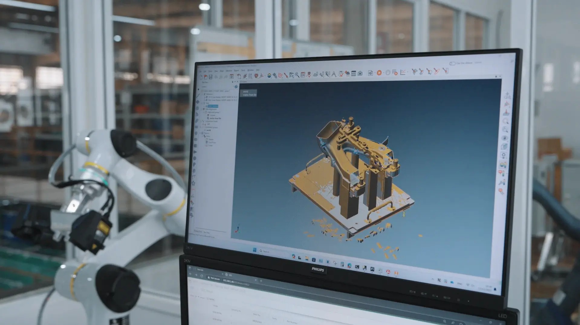 3D scan data compared against the CAD model