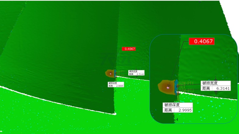 Digital comparison of a scanned aircraft component against its CAD model