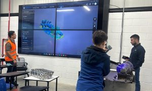 3D scanning an automotive engine component for inspection