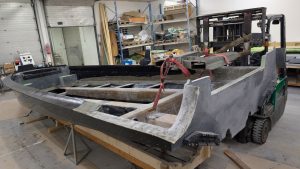 3D scanning an 8-metre rigid inflatable boat hull