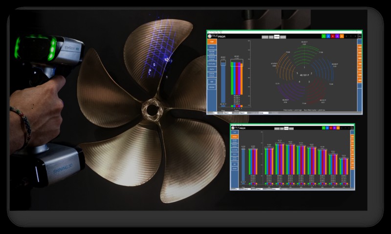 3D scanning a ship propeller for inspection