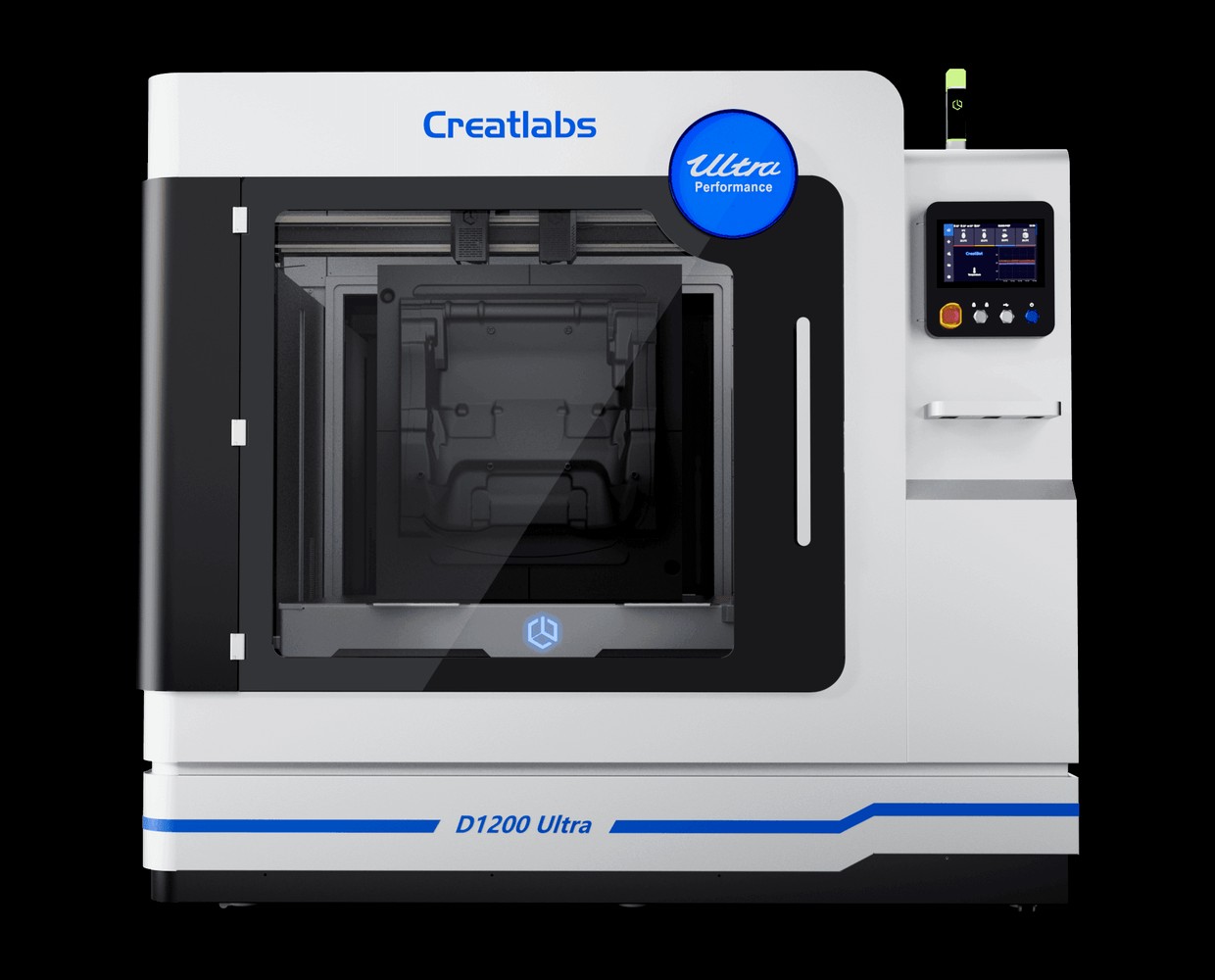 Creatlabs D1200 Ultra extra-large-format industrial 3D printer on black, Creatlabs Ultra series