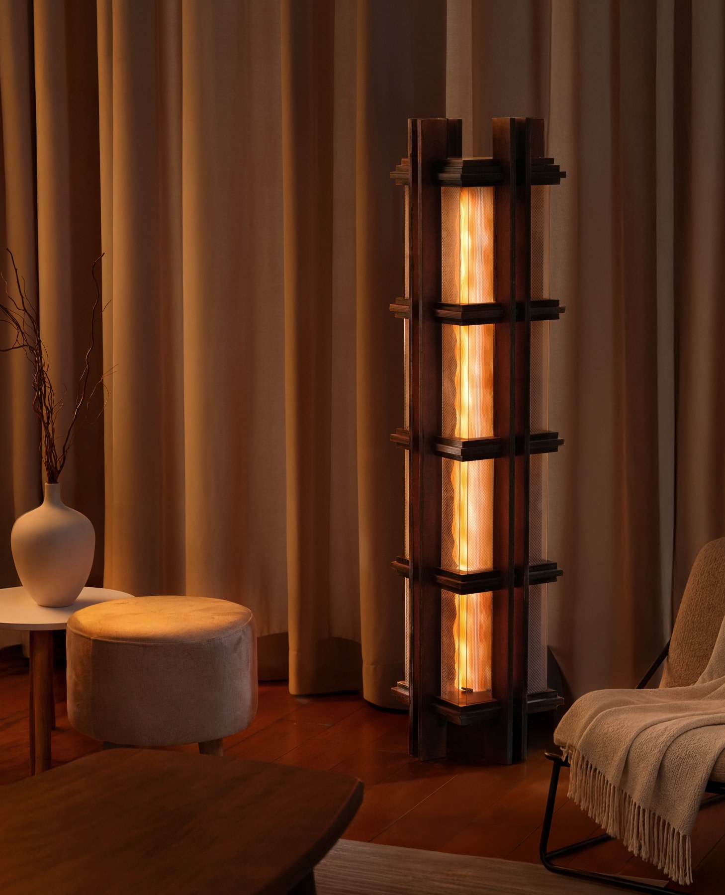 Prairie Lamp laser cut on the Bambu Lab R1
