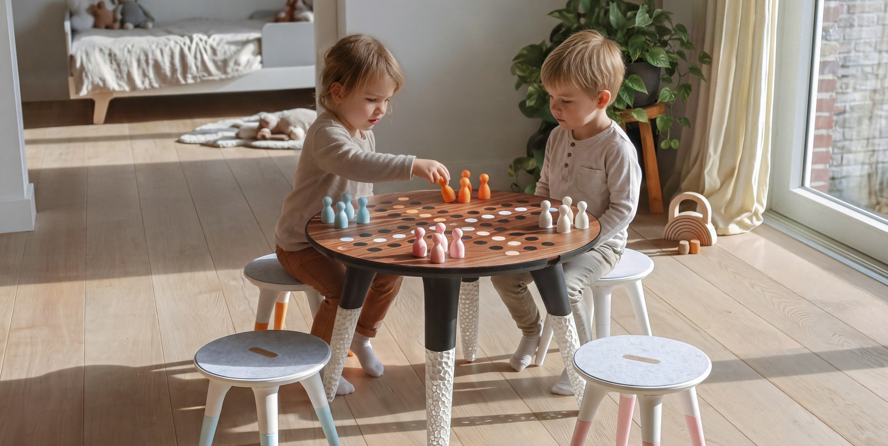 PlayDeck – Modular Play Table & Stool Set laser cut on the Bambu Lab R1