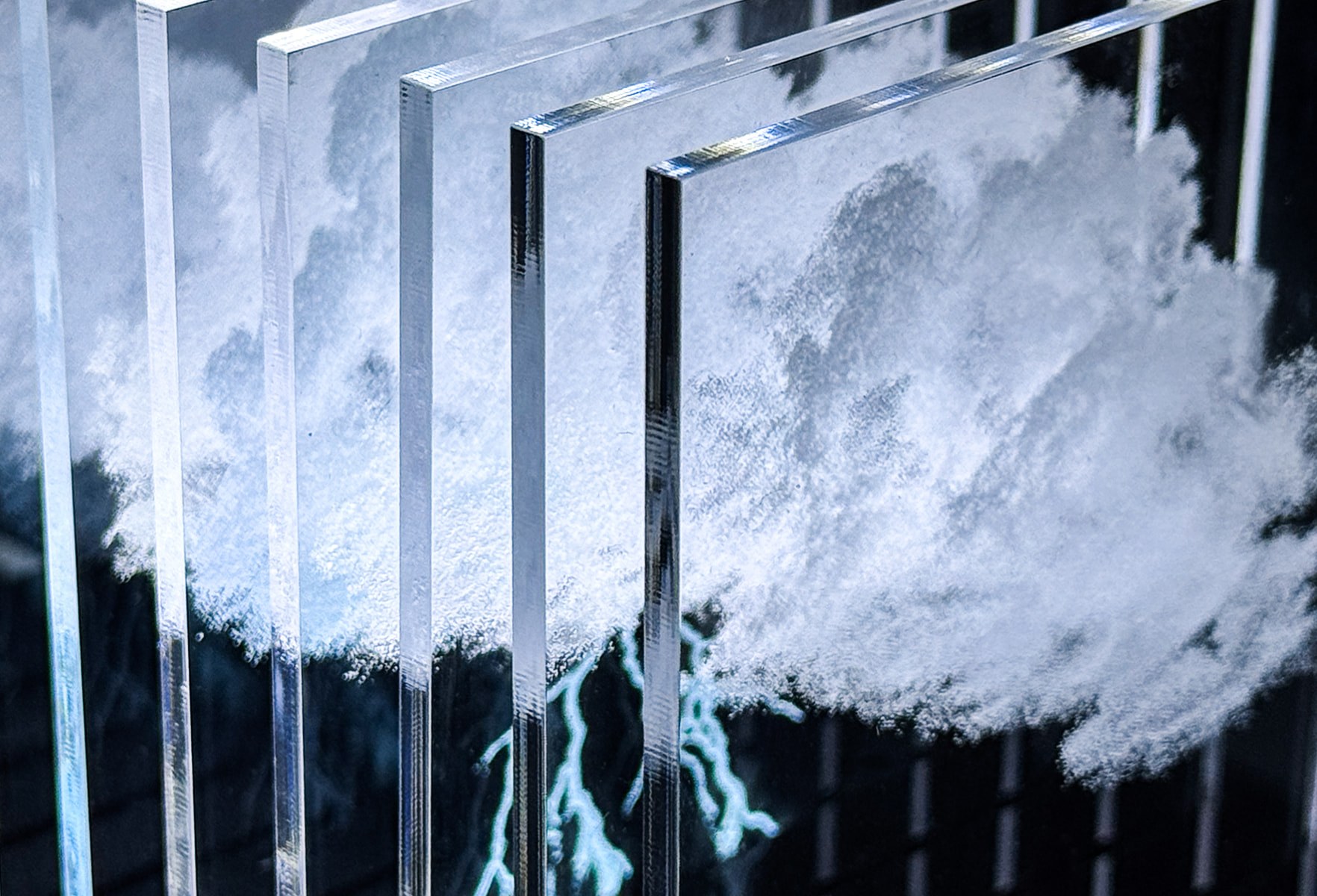Thundercloud – Layered Acrylic Lamp detail