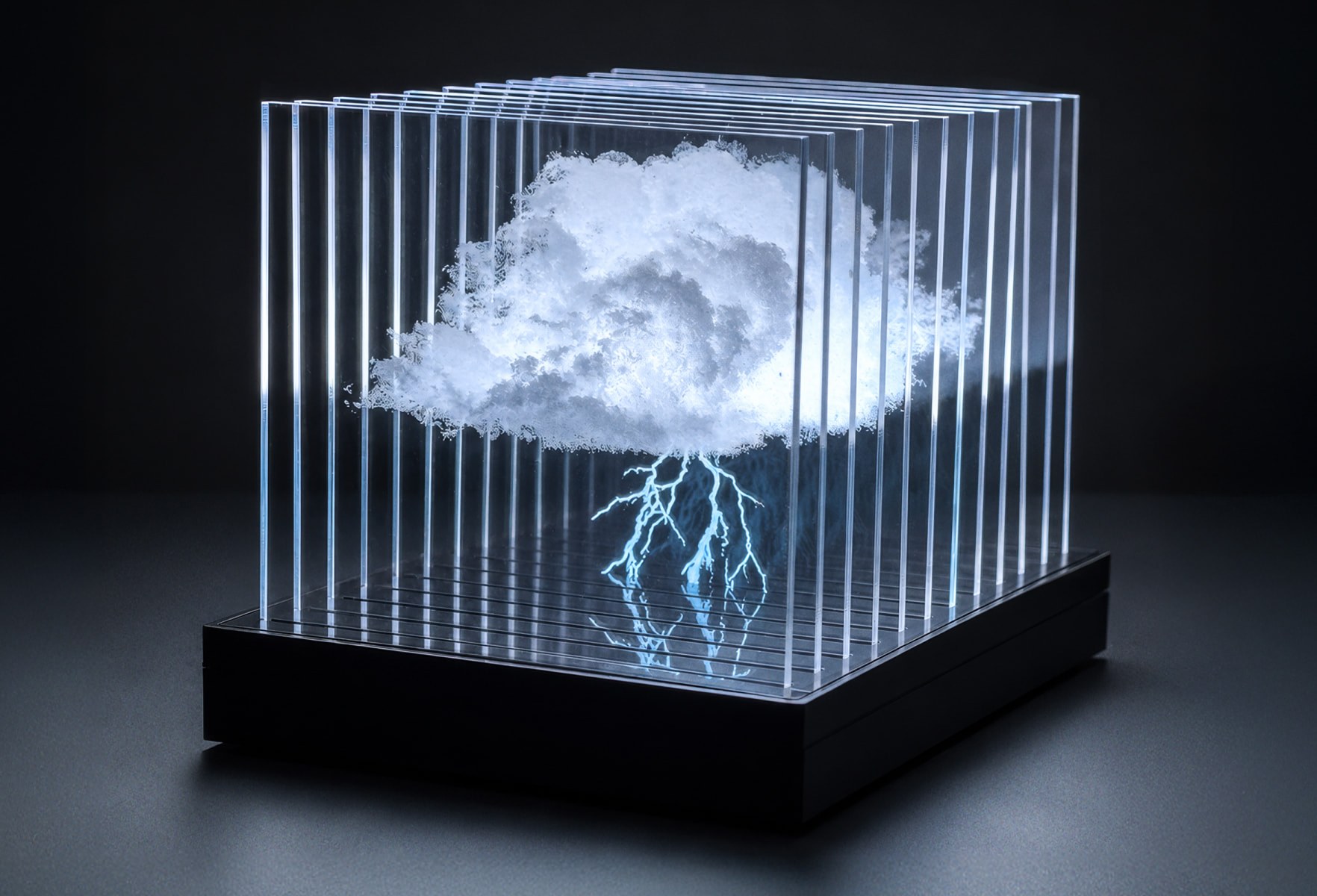 Thundercloud – Layered Acrylic Lamp laser cut on the Bambu Lab R1