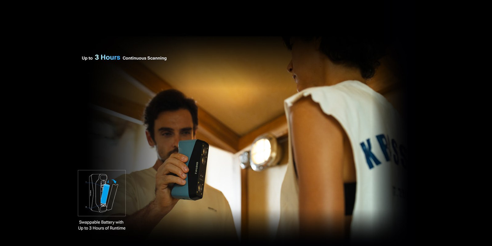 EINSTAR 2 true wireless 3D scanning with no cables or hub needed