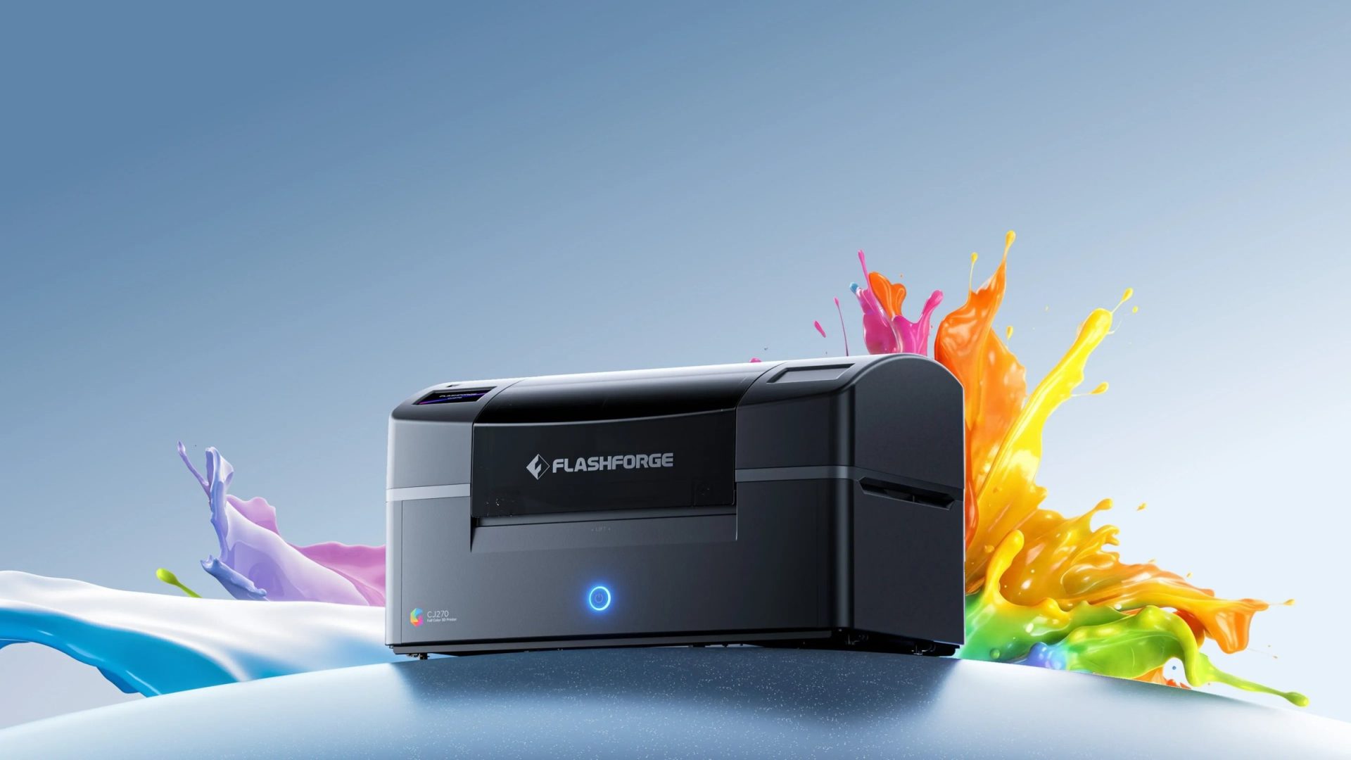FlashForge CJ270 desktop full-colour 3D printer with a multicolour print