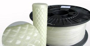 Flexible TPU 3D printed parts showing rubber-like elasticity and durability