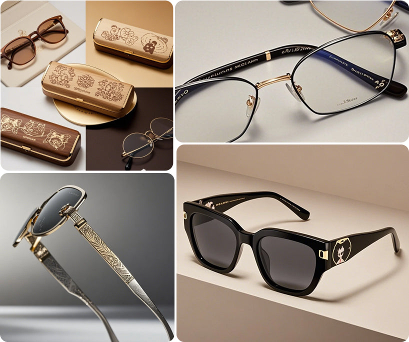 Eyewear laser customization examples