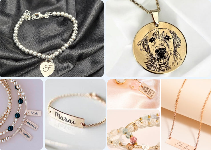 Jewelry Retail laser customization examples