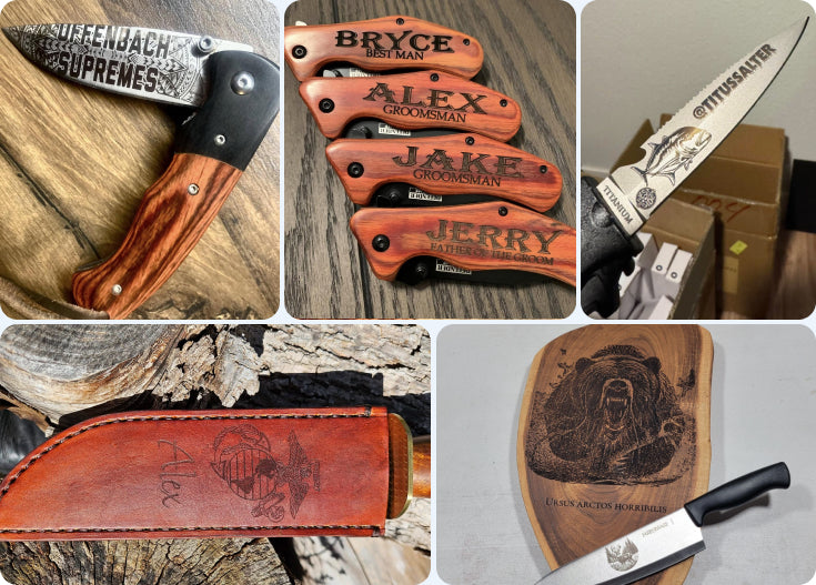 Knives laser customization examples