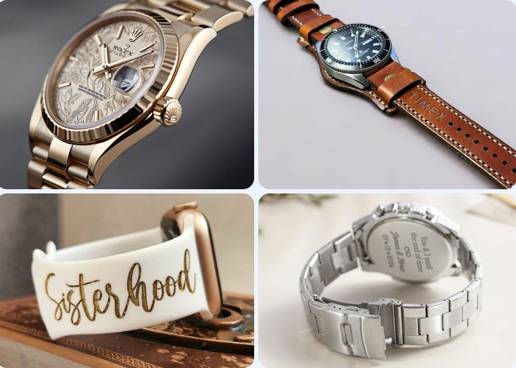 Watches laser customization examples
