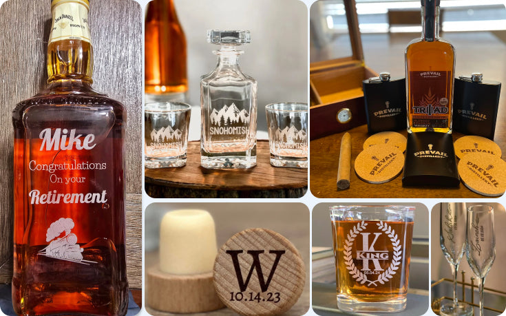 Wine & Spirits laser customization examples