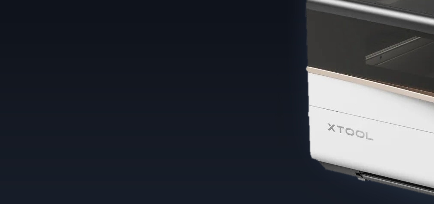 xTool P3 laser cutter with the lid open