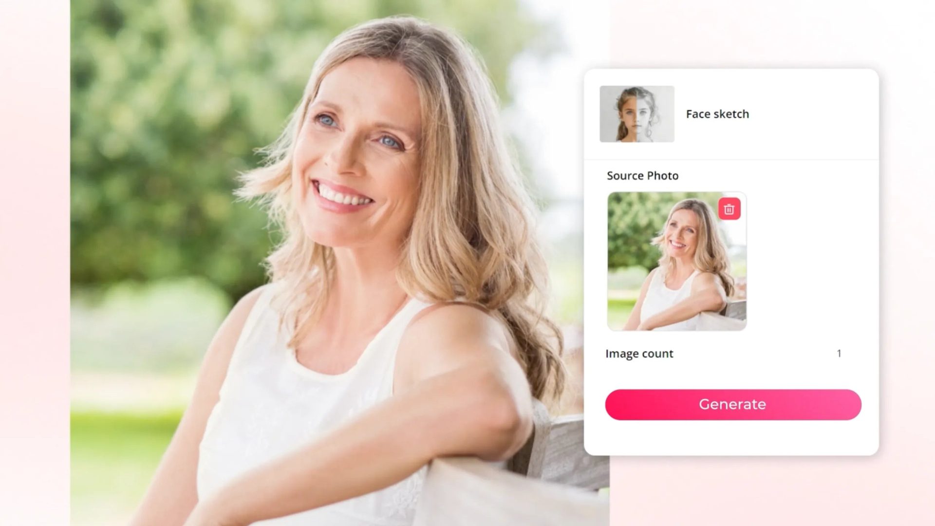 Customer using the on-screen customization interface